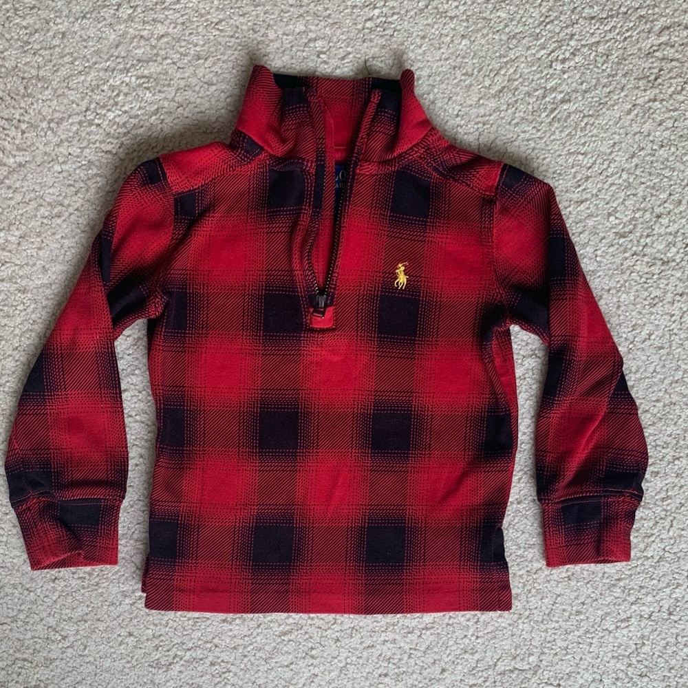 Polo Ralph Lauren Kids Red Plaid Sweater